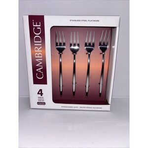 Cambridge Cocktail Forks Set Of 4 Stainless Steel Flatware.